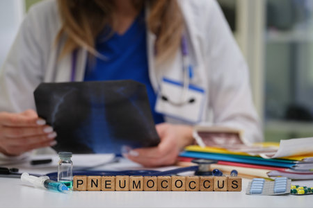 The Doctor Is Analyzing the Xray with a Focus on the Pneumococcus Bacteria Present