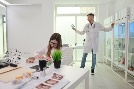 As a Scientist and Researcher, I work diligently in a Modern Laboratory Environment todayの写真素材