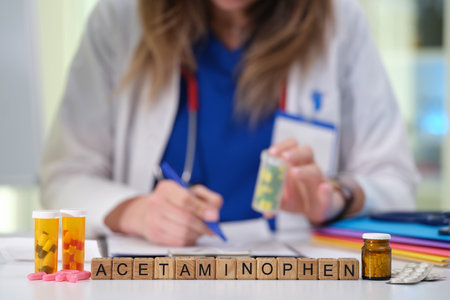 A Health Professional specializing in Acetaminophen administration and various Prescriptionsの写真素材