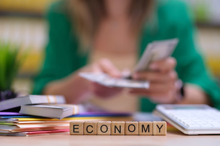 Understanding the economy requires exploring financial management and trends in various sectorsの写真素材