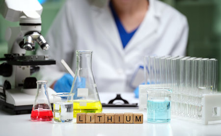 Conducting a Laboratory Experiment Featuring Lithium Alongside Advanced Scientific Equipment