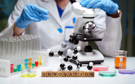 Innovative Laboratory Research and Experimentation in CuttingEdge Science and Technologyの写真素材