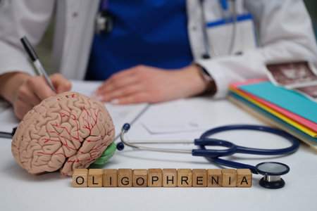 Oligophrenia A Comprehensive Study of Cognitive Disorders within the Medical Contextの写真素材