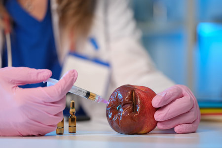 Injecting Science A Comprehensive Examination of GMO Fruits in a Controlled Lab Environmentの写真素材