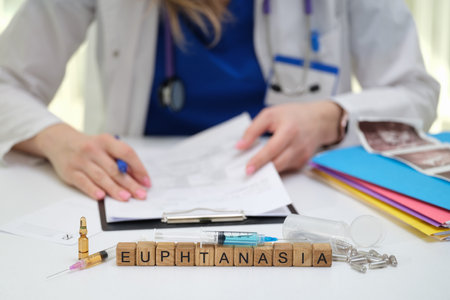 A Comprehensive Discussion on the Topic of Euthanasia within Medical Practice and Ethicsの写真素材