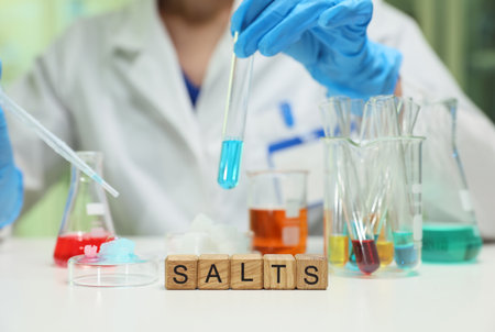 Engaging in Chemical Experiments with Various Salts and Solutions in a Laboratory Setting