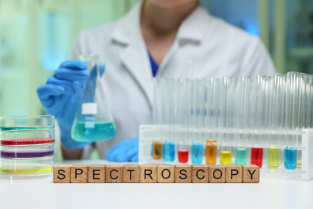 Laboratory Experiment A Detailed Investigation into Spectroscopy Techniques Used in Chemistryの写真素材
