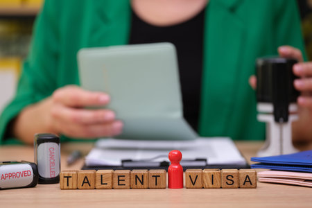 Building hopes for a brighter future through talent visas in a bustling office setting