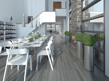 Dining room loft styleの写真素材