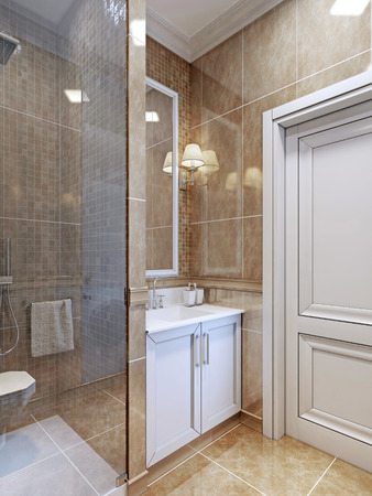Small bathroom trend. 3D renderの写真素材