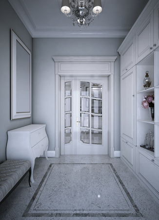 Entrance hall art deco style. 3d renderの写真素材