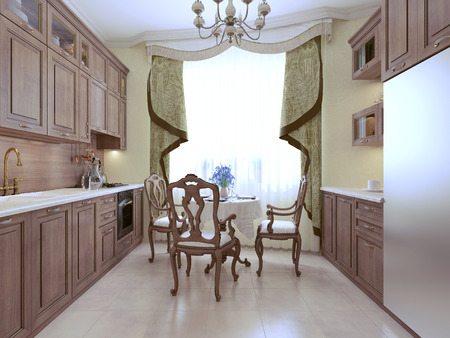 Kitchen art deco style. 3d renderの写真素材