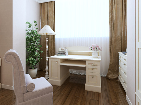 Classic dressing corner interior. 3d renderの写真素材