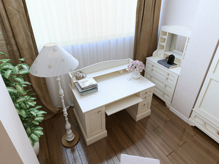 Provence dressing corner design. 3d renderの写真素材