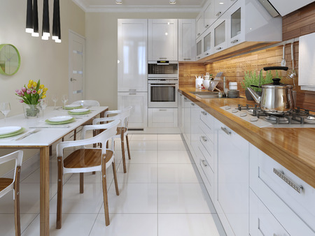 Kitchen, avant-garde style. 3d renderの写真素材