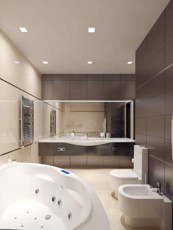 Bathroom avant-garde style. 3d imagesの写真素材