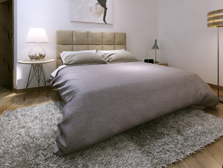 Bedroom rustic style, 3d imageの写真素材