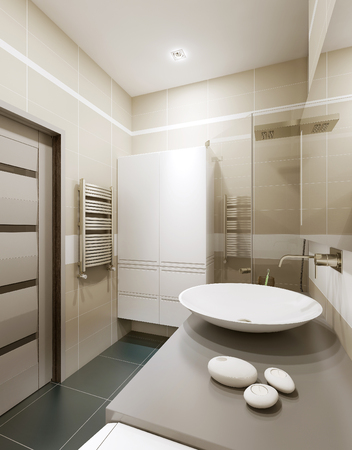 Bathroom in modern style. 3d imagesの写真素材