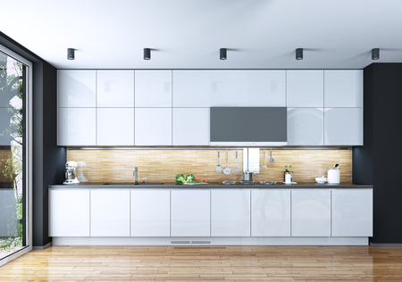 Kitchen modern style, 3D images Kitchen modern style, 3D images