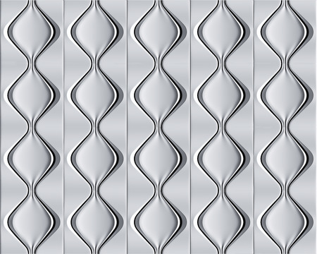 Seamless 3d white background of abstract waves. 3d renderの写真素材