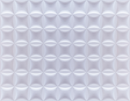 White seamless geometric pattern. 3D background. 3d render.の写真素材