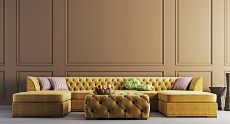 Modern bright  colorful interior. 3D rendering. 3d illustrationの写真素材