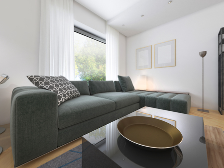 Luxurious modern studio apartment in Contemporary style. 3D renderingの写真素材