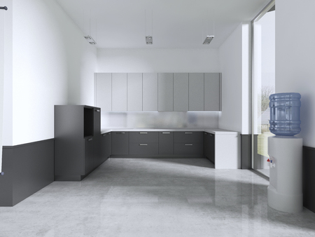 kitchen furniture in the classroom. 3d renderingの写真素材
