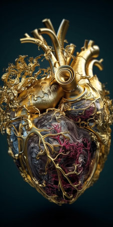 Human heart as a work of art, AI generation, AI, generation.の素材