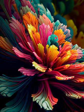 Colorful abstract background - close up of a bunch of colorful paperの素材