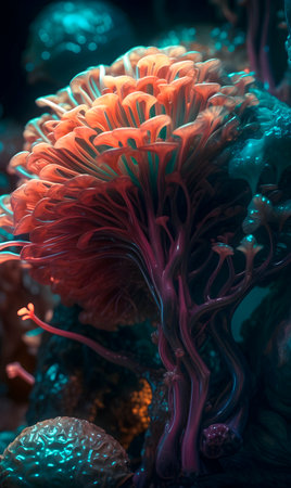 Colorful coral reef in the ocean. Underwater world. Underwater world.の素材