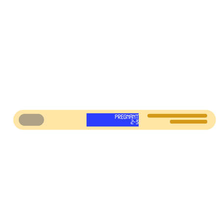 Electronic pregnancy test concept. Woman's health care. Pharmacy and medicine. Hospital equipment....