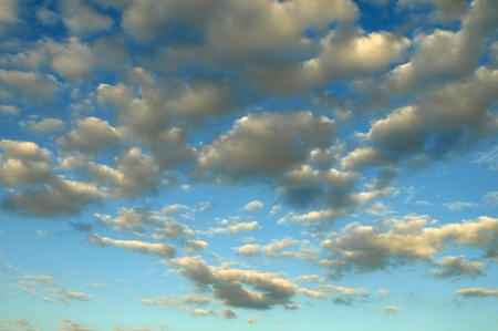 clouds in the blue sky 
