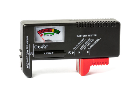 Battery tester (checker) - simple tool for measuring the battery voltage under loadの写真素材