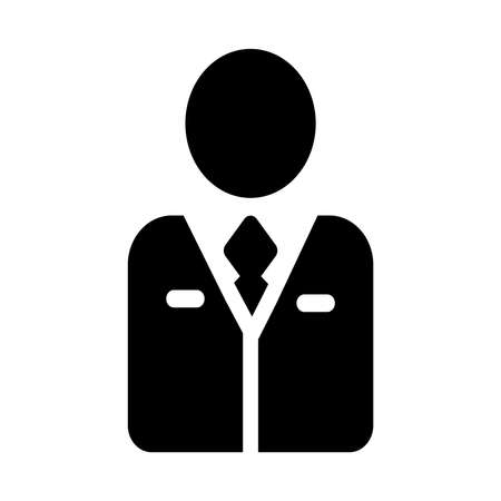Business and Banking icon, officer / worker icon in solid/glyph styleのイラスト素材