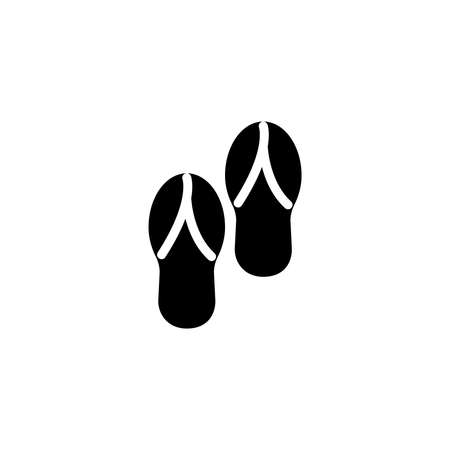 Beach slipper vector icon in solid styleのイラスト素材