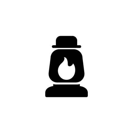 simple oil lamp camping icon. Vector illustrationのイラスト素材