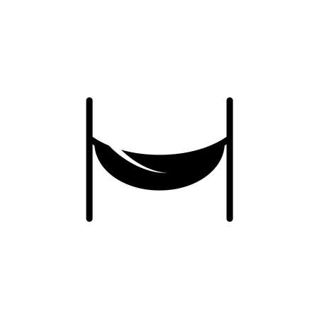 simple relaxing hammock camping icon. Vector illustrationのイラスト素材