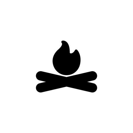 simple outdoor bonfire camping icon. Vector illustrationのイラスト素材