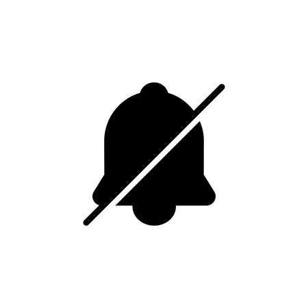 mute bell sound round iconのイラスト素材
