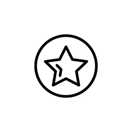 star favorite round iconのイラスト素材
