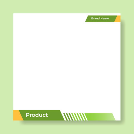 Geometric square social media banner layout, product background backdrop display for ads commerce sale template in gradient green color. vector designのイラスト素材