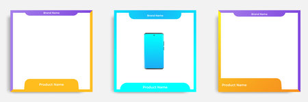 Geometric square social media banner layout, product background backdrop display for e commerce sale ads app template. vector designのイラスト素材