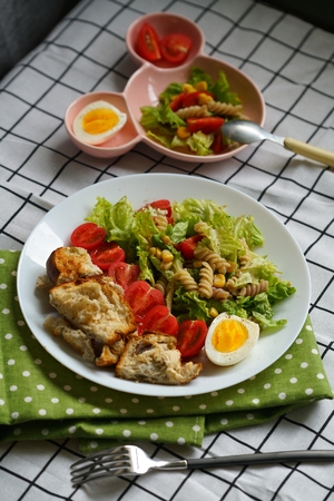 Healthy pasta mealの写真素材