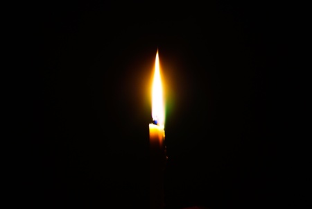 Flame of a candleの写真素材