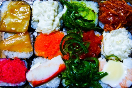Assortment of Japanese Sushi の写真素材