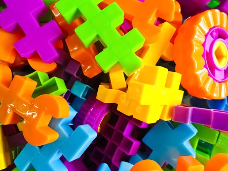 Many colored puzzles の写真素材