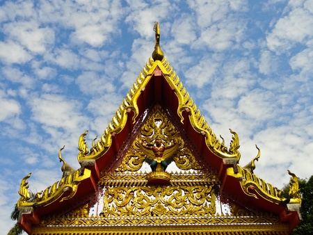 Church of Thai temple in north-east of Thailand の写真素材