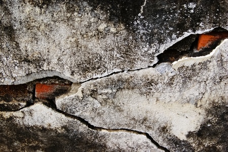 Crack on a wall of an old building 