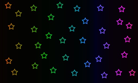 multicolor star on blackgroundの写真素材